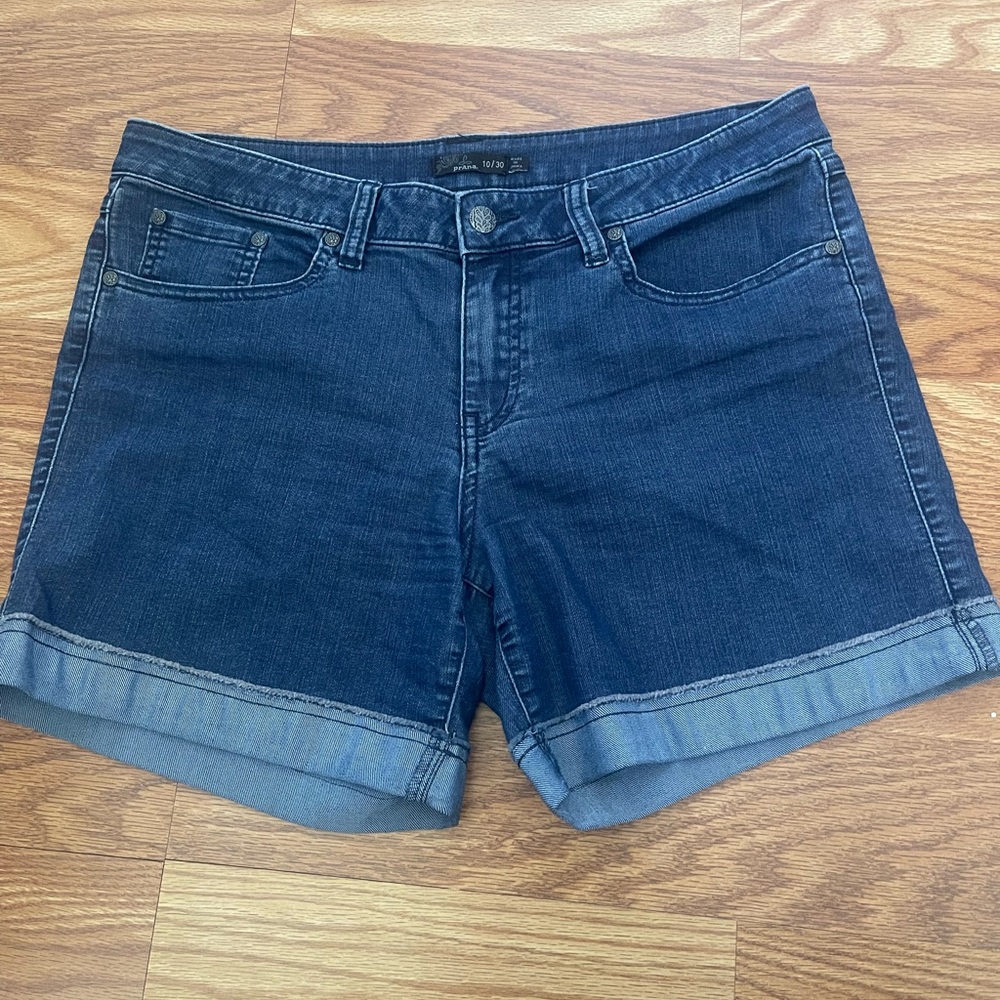 Prana Dark Blue Denim Jean Shorts
